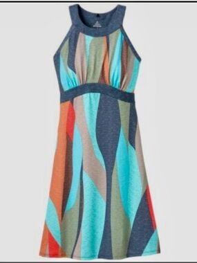 Prana Calexico Dress in Charcoal Wavy, size S, excellent condition